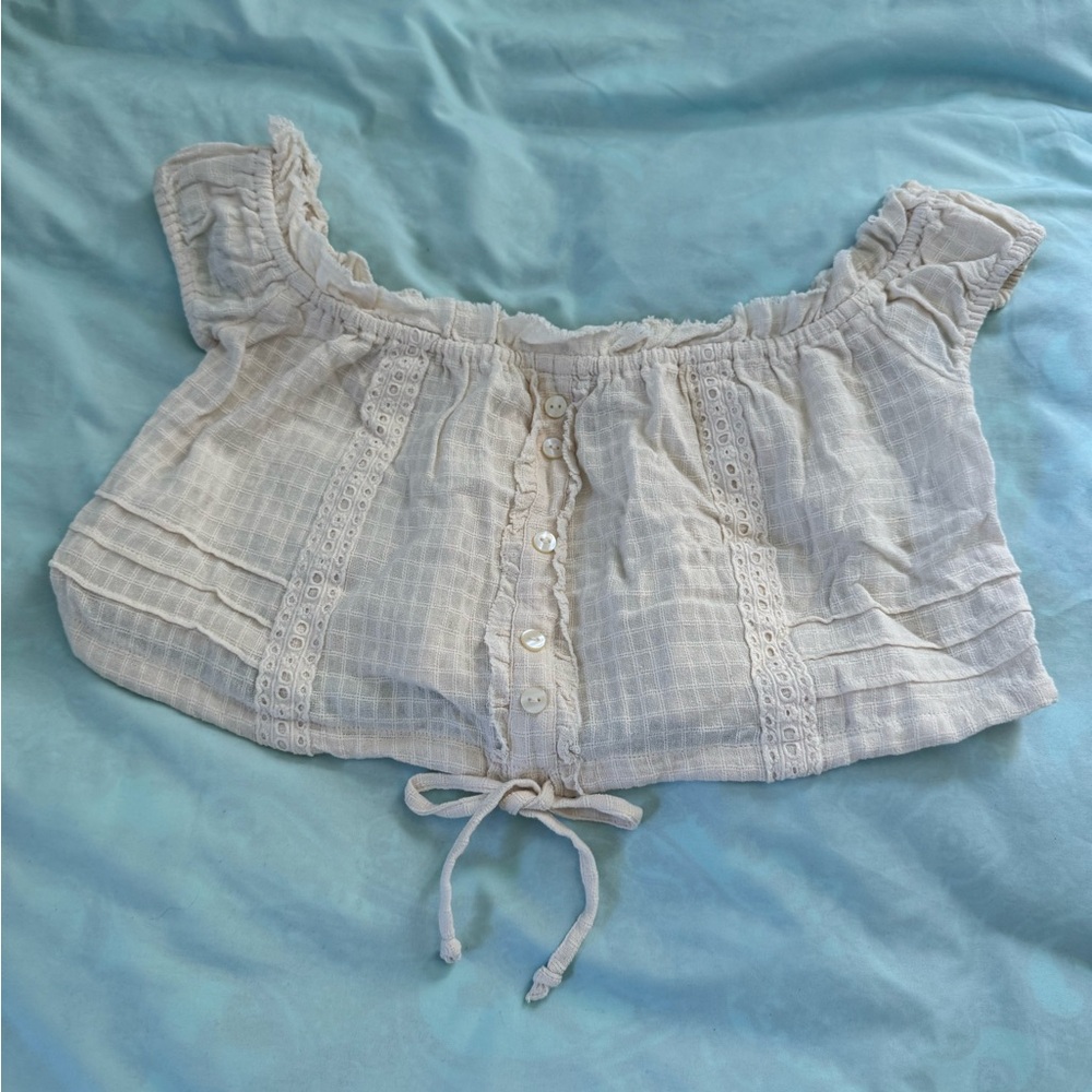 Urban Outfitters Cream Textured Fabric